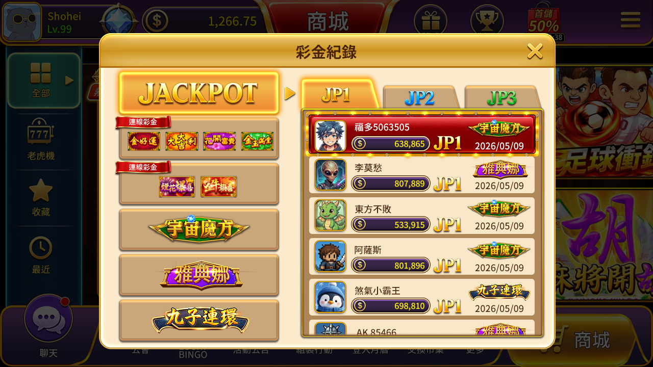 彩金紀錄